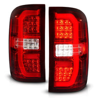 ANZO 14-18 GMC Sierra 1500 LED Taillights Red/Clear - Burkken Auto Parts