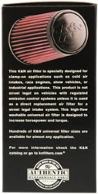 K&N Filter Universal Rubber Filter 3 1/2 inch Flange 4 5/8 inch Base 3 1/2 inch Top 7 inch Height - Burkken Auto Parts