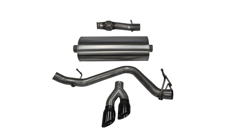 Corsa 14-19 GMC Sierra/Chevy Silv 1500 Reg. Cab/Std. Bed 5.3L V8 Black Sport Single Side CB Exhaust - Burkken Auto Parts