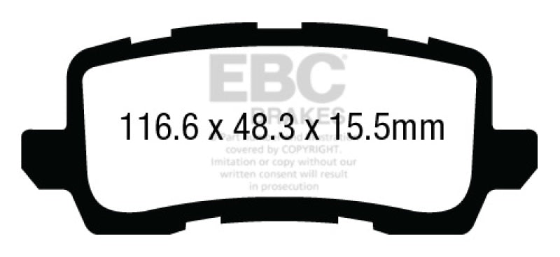 EBC 13+ Acura RLX 3.5 Greenstuff Rear Brake Pads - Burkken Auto Parts