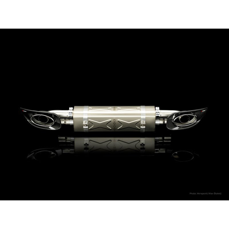 Akrapovic 10-13 Porsche 911 Turbo / Turbo S (997 FL) Slip-On Line (Titanium) w/ Titanium Tips - Burkken Auto Parts