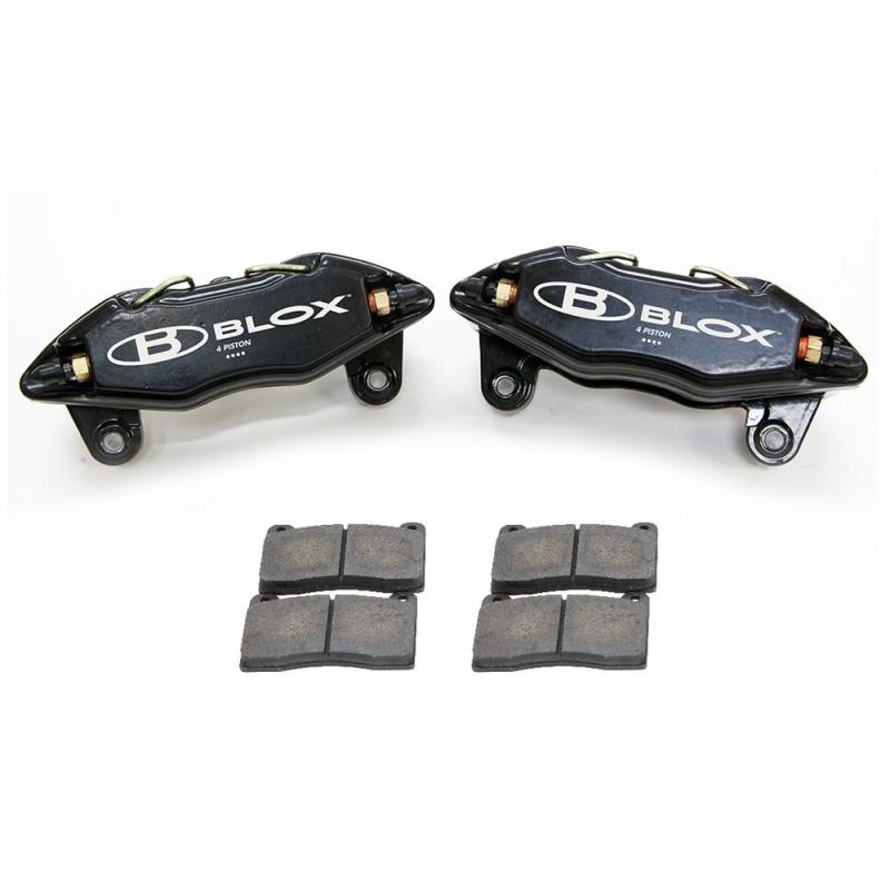 BLOX Racing Forged 4 Piston Calipers and Pads (Fits Honda/Acura 262mm Rotors) - Burkken Auto Parts