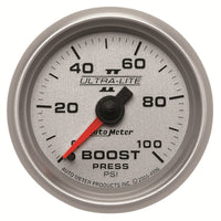 Autometer Ultra-Lite II 52mm 0-100 PSI Mechanical Boost Gauge - Burkken Auto Parts