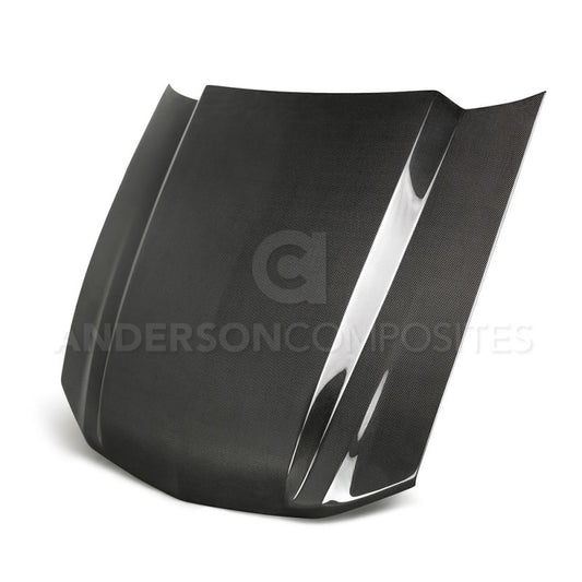 Anderson Composites 2013-2014 Ford Mustang Type-CJ Carbon Fiber Cowl Hood - Burkken Auto Parts