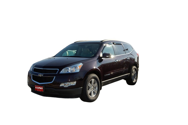 AVS 09-17 Chevy Traverse Ventvisor Outside Mount Window Deflectors 4pc - Smoke - Burkken Auto Parts