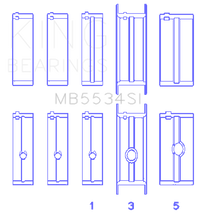 King Engine Bearings Chrysler/Jeep 318ci (Size 030) Main Bearing Set - Burkken Auto Parts