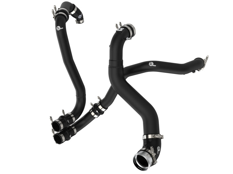 aFe BladeRunner 21-22 Ford F-150 Ecoboost V6-3.5L(tt) Aluminum Hot and Cold Charge Pipe Kit Black - Burkken Auto Parts