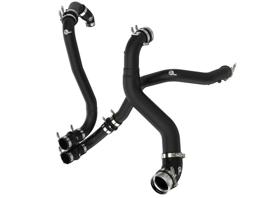 aFe BladeRunner 21-22 Ford F-150 Ecoboost V6-3.5L(tt) Aluminum Hot and Cold Charge Pipe Kit Black - Burkken Auto Parts