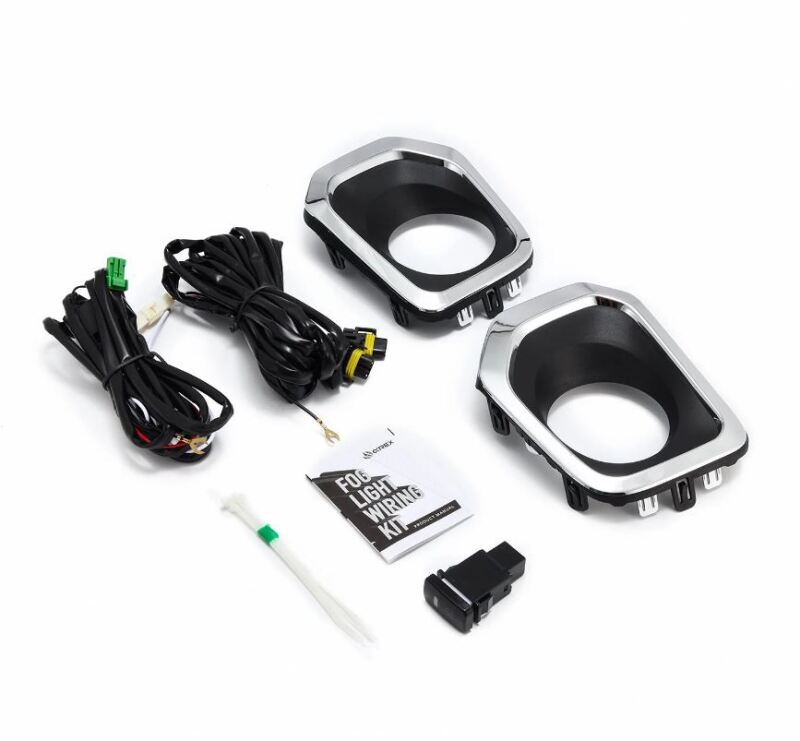 AlphaRex 16-22 Toyota Tacoma Bezel & Wiring Kit (Does Not Include Fog Lights) - Burkken Auto Parts