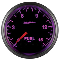 AutoMeter Gauge Fuel Press 2-1/16in. 15PSI Stepper Motor W/Peak & Warn Elite - Burkken Auto Parts
