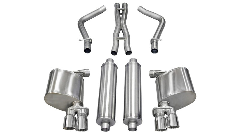 Corsa 2011-2014 Dodge Charger R/T 5.7L V8 Polished Xtreme Cat-Back Exhaust - Burkken Auto Parts
