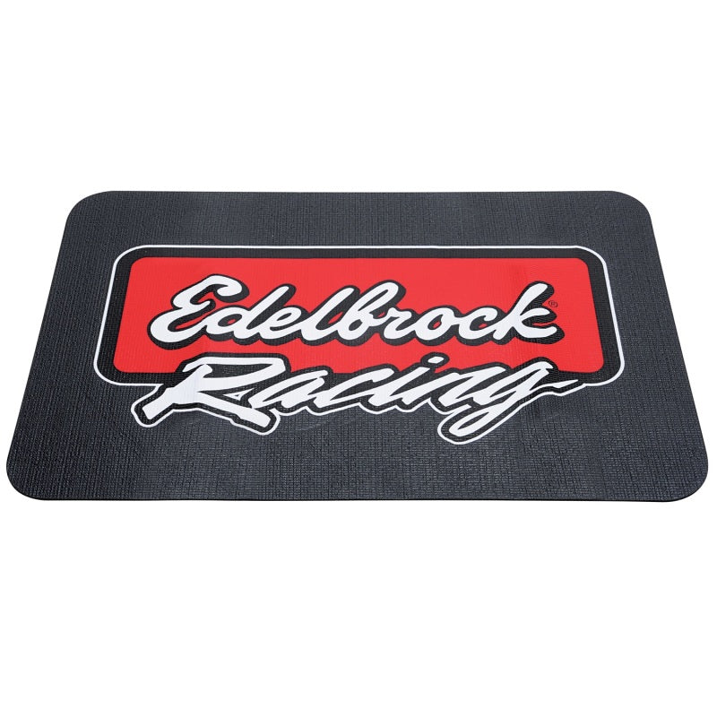 Edelbrock Racing Fender Cover - PVC Foam Mat - 2 Color Printed Edelbrock Racing Logo - Burkken Auto Parts