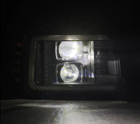 AlphaRex 92-96 Ford F-Series/Bronco PRO-Series Proj Headlight Blk w/Seq. Sig & DRL - Burkken Auto Parts