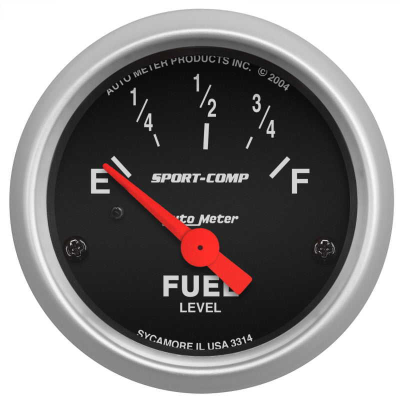 Autometer Sport Comp 52mm Short Sweep Electronic Fuel Level Gauge - Burkken Auto Parts