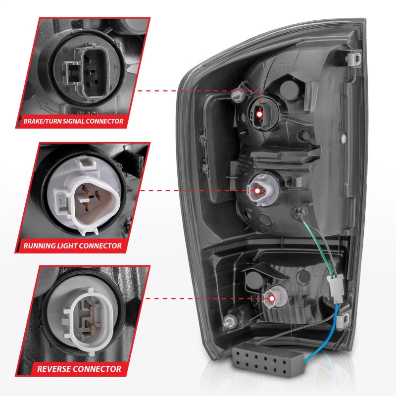 ANZO 2016-2017 Toyota Tacoma LED Taillights Smoke - Burkken Auto Parts
