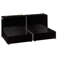 Tradesman Aluminum Twin L-Shape Liquid Storage Tank (96 Gallon Capacity) - Black - Burkken Auto Parts