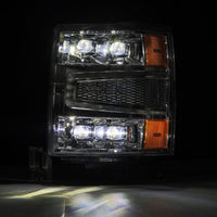 AlphaRex 04-15 Chevy 1500HD NOVA-Series LED Proj Headlights Chrome w/Activ Light/Seq Signal & SB DRL - Burkken Auto Parts