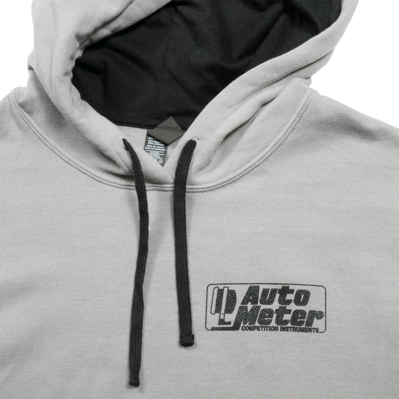 Autometer Gray Competition Pullover Hoodie - Adult Large - Burkken Auto Parts
