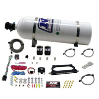 Nitrous Express 07-14 Ford Mustang GT500 Nitrous Plate Kit (50-250HP) w/15lb Bottle - Burkken Auto Parts