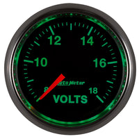 Autometer GS Series 2-1/16in Voltmeter 18V Electrical Gauge Full Sweep - Burkken Auto Parts