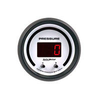 Autometer 52.4mm White Switchable 0-1600 PSI/0-110 BAR Fluid Pressure Phantom Elite Digital Gauge - Burkken Auto Parts