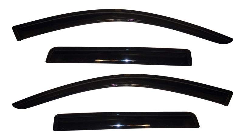 AVS 11-18 Mitsubishi Outlander (Excl. Sport) Ventvisor Outside Mount Window Deflectors 4pc - Smoke - Burkken Auto Parts