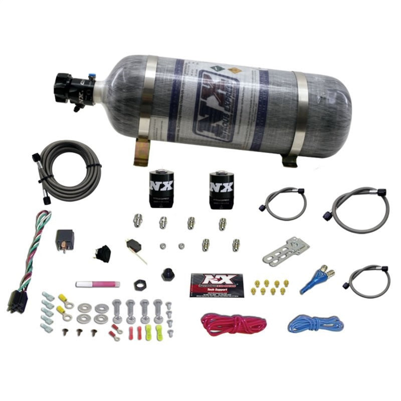 Nitrous Express Shark SHO 400 HP Single Nozzle Nitrous Kit w/Composite Bottle - Burkken Auto Parts