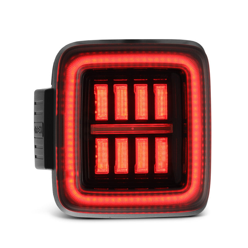 AlphaRex 18-23 Jeep Wrangler JL NOVA Prismatic LED Taillights Alpha-Black - Burkken Auto Parts