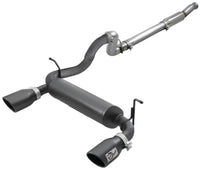 aFe Rebel Series 409 Stainless Steel Cat-Back Exhaust 18-21 Jeep Wrangler JL 2.0L (t) - Black Tip - Burkken Auto Parts