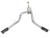 aFe MACHForce XP Exhaust 3in SS Dual Side Exit CB w/ Black Tips 15 Ford F150 Ecoboost V6-2.7L/3.5L - Burkken Auto Parts
