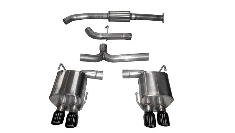 Corsa 2015-2021 Subaru WRX Cat Back Exhaust Black Quad 3.5in Tips *Sport* - Burkken Auto Parts