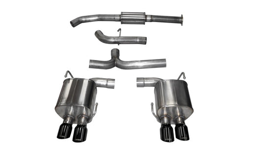 Corsa 2015-2021 Subaru WRX Cat Back Exhaust Black Quad 3.5in Tips *Sport* - Burkken Auto Parts