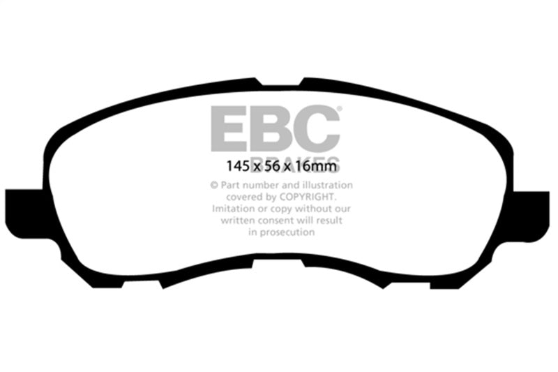 EBC 11-14 Chrysler 200 2.4 Greenstuff Front Brake Pads - Burkken Auto Parts
