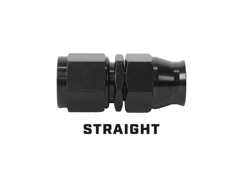 Aeromotive PTFE Hose End - AN-12 - Straight - Black Anodized - Burkken Auto Parts