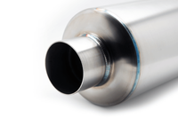 BLOX Racing 3.5in Street Muffler With Turndown Tip - Burkken Auto Parts