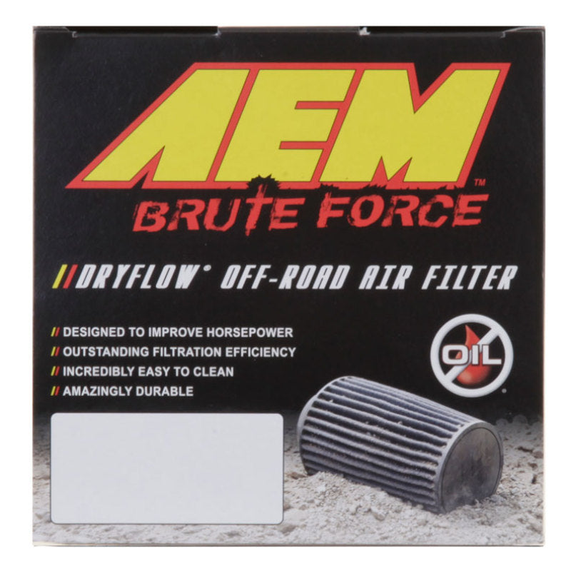 AEM Dryflow 3.5in. X 7in. Round Tapered Air Filter - Burkken Auto Parts