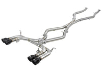 aFe MACH Force-Xp 3.5in. 304 SS C/B Exhaust w/o Muffler 15-18 BMW X5 M V8-4.4L (tt) - Black Tip - Burkken Auto Parts