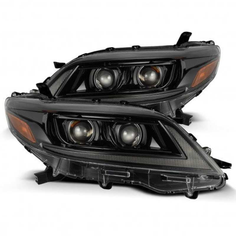 AlphaRex 11-21 Toyota Sienna LUXX LED Proj Headlights Plank Style Alpha Black w/Seq Signal/DRL - Burkken Auto Parts