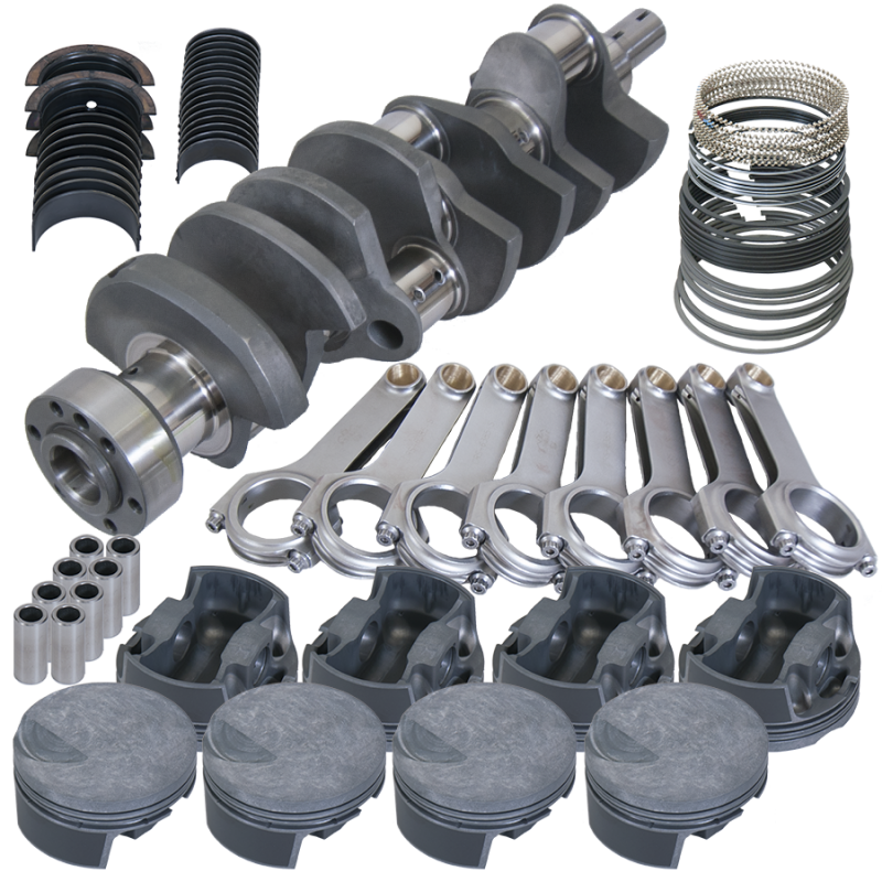 Eagle Chevy 454 4.250in Crank 6.385in H-Beam -3cc Flat Top 4.350in Pistons Balanced Assembly - Burkken Auto Parts
