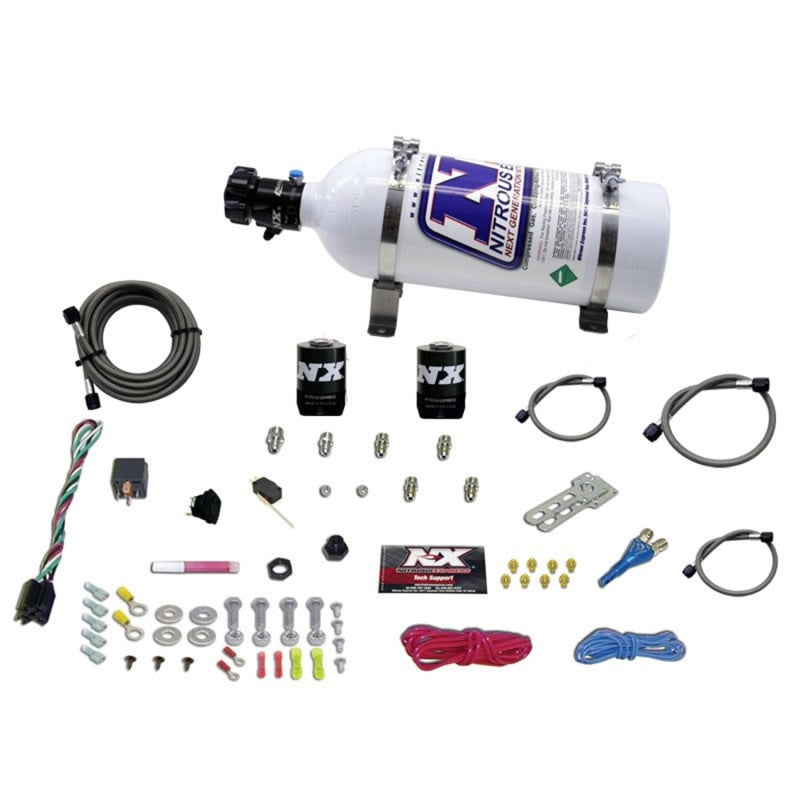 Nitrous Express Shark SHO 400 HP Single Nozzle Nitrous Kit w/5lb Bottle - Burkken Auto Parts