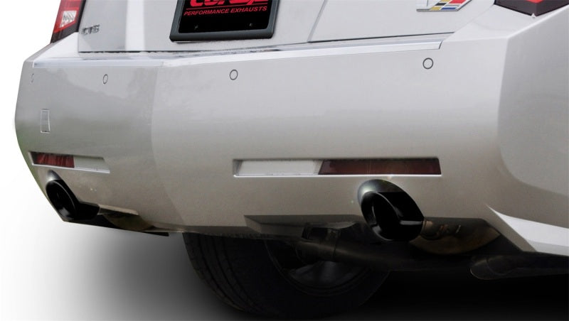 Corsa 2011-2014 Cadillac CTS Wagon V 6.2L V8 Black Sport Axle-Back Exhaust - Burkken Auto Parts
