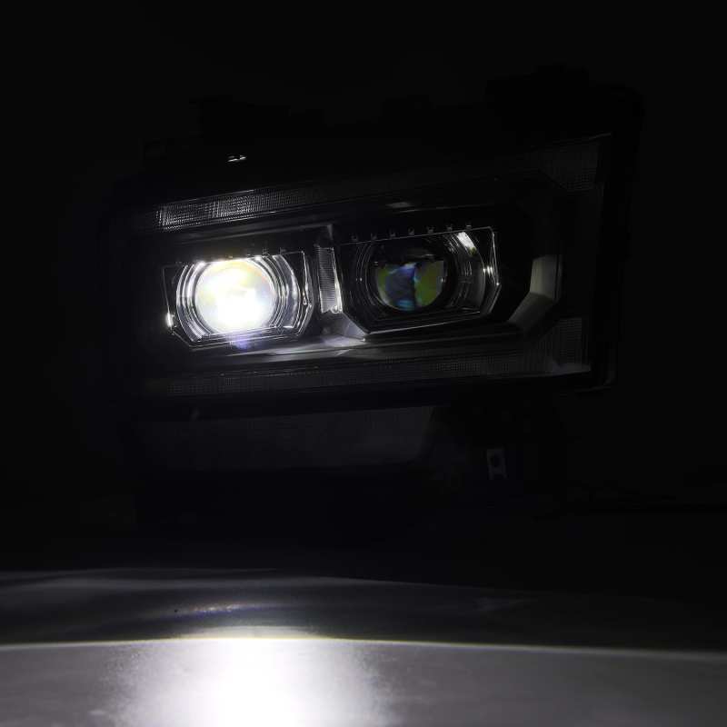 AlphaRex 19-21 Ram 2500 LUXX LED Proj Headlights Plank Style Black w/Activ Light/Seq Signal/DRL - Burkken Auto Parts