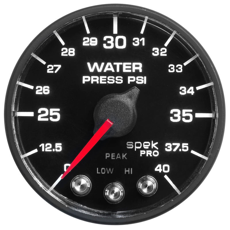 Autometer Spek-Pro - Nascar 2-1/16in Water Press 0- 40 psi Bfb - Burkken Auto Parts