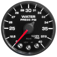 Autometer Spek-Pro - Nascar 2-1/16in Water Press 0- 40 psi Bfb - Burkken Auto Parts