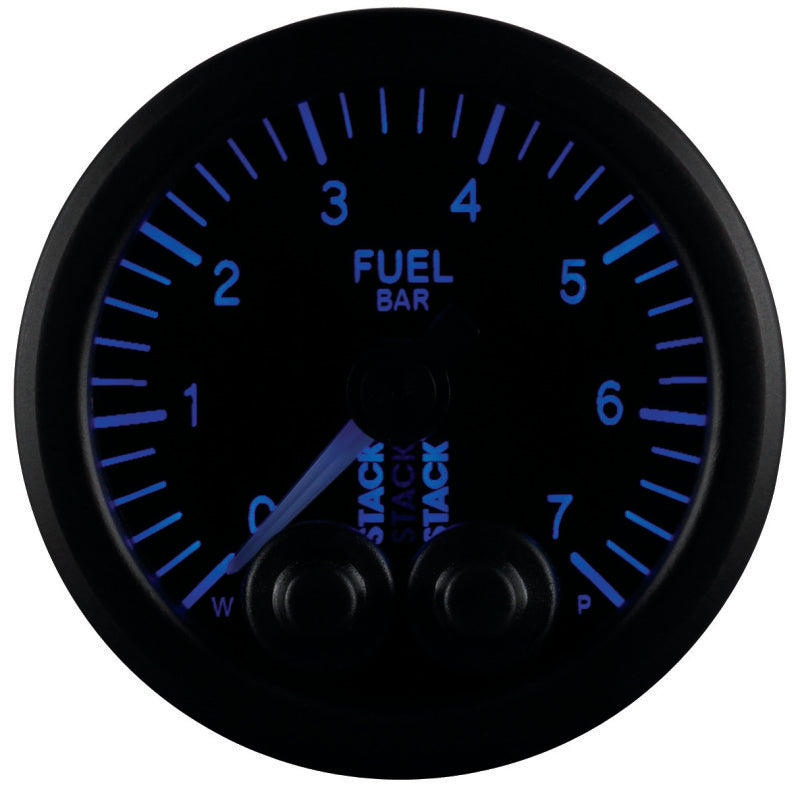 Autometer Stack 52mm 0-7 Bar M10 Male Pro-Control Fuel Pressure Gauge - Black - Burkken Auto Parts