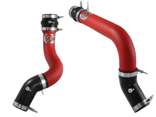 aFe BladeRunner 3in Red Intercooler Tubes Hot & Cold Side Kit for 13-14 Dodge RAM Diesel 6.7L (td) - Burkken Auto Parts