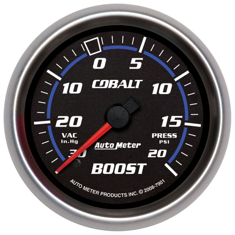 AutoMeter Gauge Vac/Boost 2-5/8in. 30Inhg-20PSI Mechanical Cobalt - Burkken Auto Parts