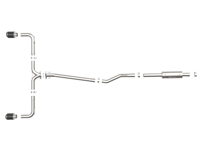 aFe Takeda 2-1/2in 304 SS Cat-Back Exhaust w/ Carbon Fiber Tips 14-18 Mazda 3 L4 2.0L/2.5L - Burkken Auto Parts