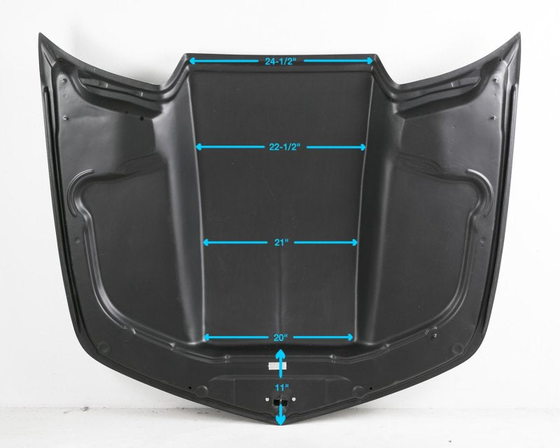 Anderson Composites 10-15 Chevrolet Camaro Type-COPO 3in Cowl Hood - Fiberglass - Burkken Auto Parts