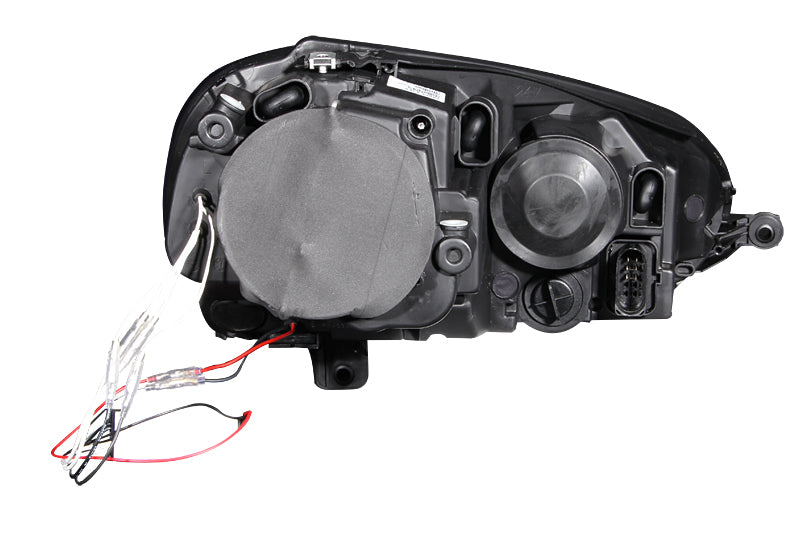 ANZO 2006-2009 Volkswagen Rabbit Projector Headlights w/ Halo Black (CCFL) - Burkken Auto Parts
